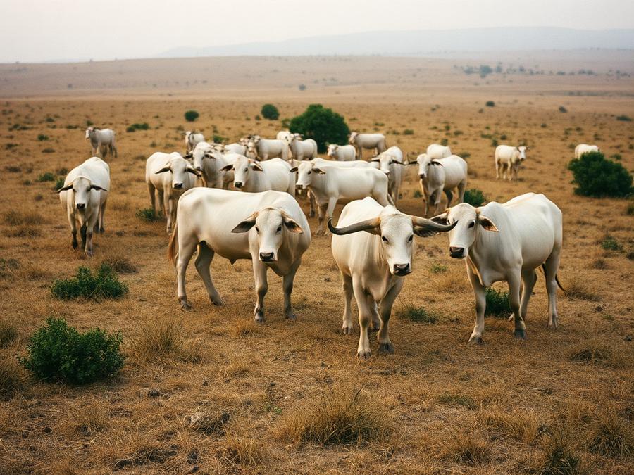 Nelore herd grazing on the group's pasture